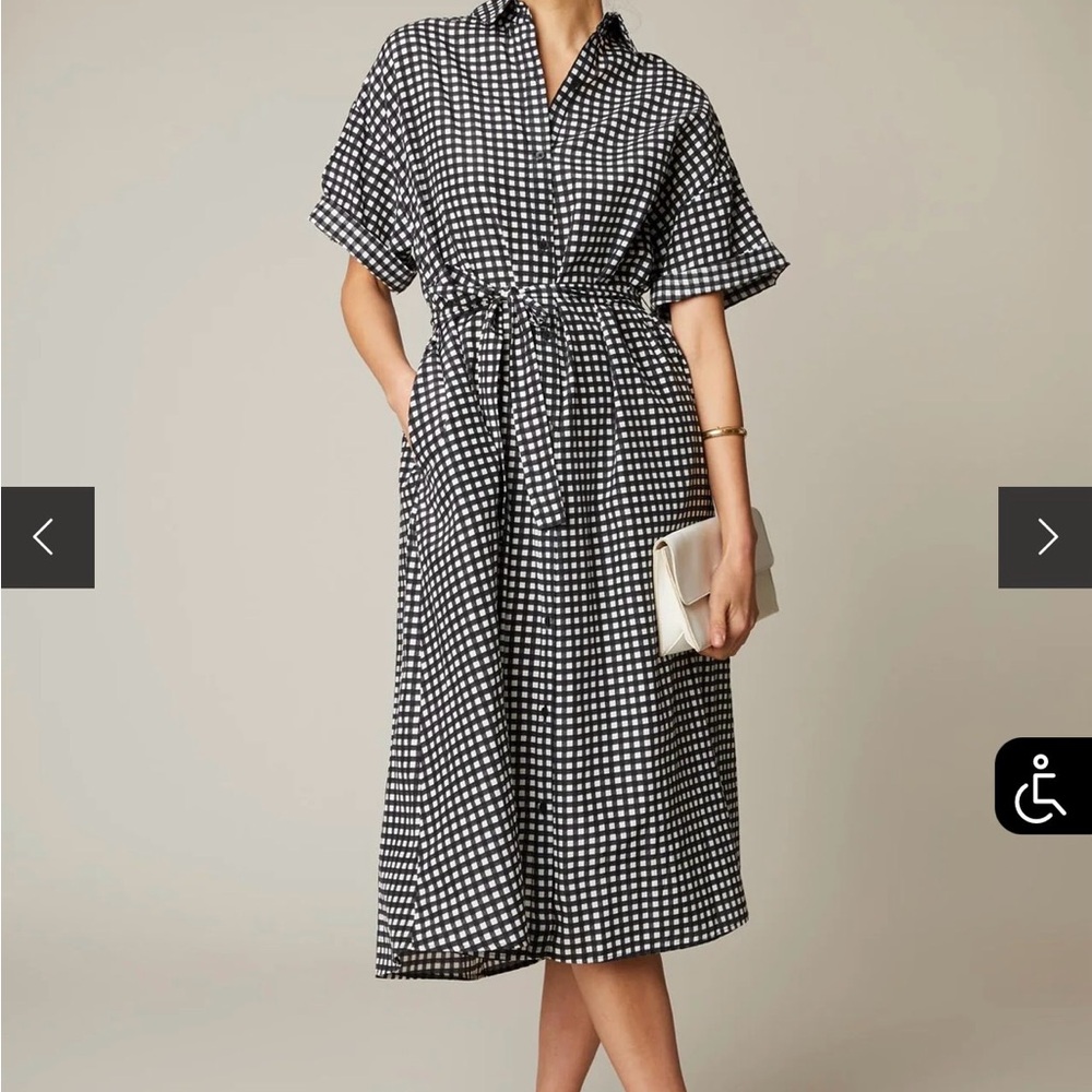 Tucker Black and White Gingham Sarah shirt dress
